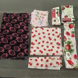 Strawberry Scrap Fabric Bundle